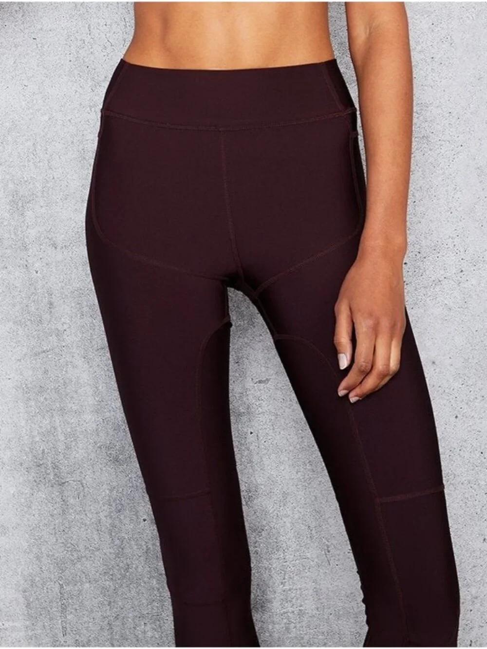 Alo Airlift High-Waist Embody Legging Oxblood Mesh Cut-Outs Cutouts Hi-Rise Pant
